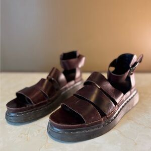 RARE Dr. Martens Clarissa Gladiator Brando Leather Sandals Sz 10